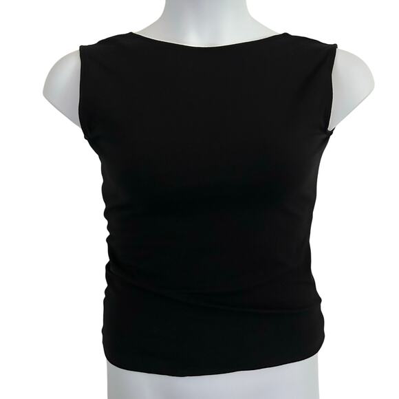 Madewell Women's Low Back Tee Cap Sleeve Top Cotton Stretch Black Medium NEW - Picture 3 of 9